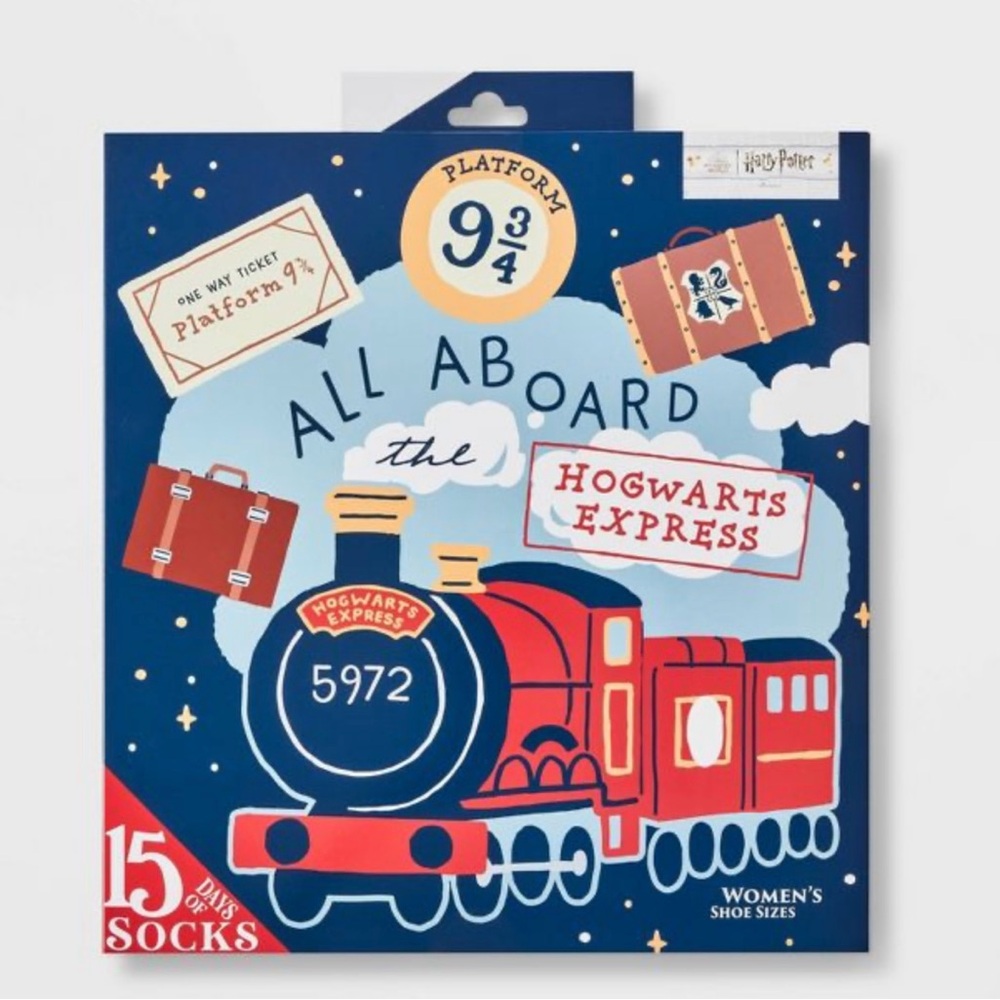 Harry Potter Hogwarts Express 15 Days of Socks Advent Calendar Holiday Gifts